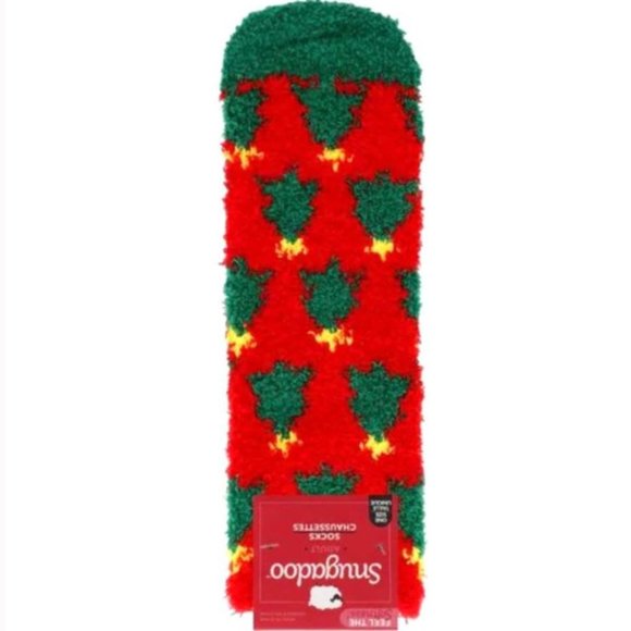 *3/$15* Fun Fuzzy Christmas Tree Slipper Socks - Picture 3 of 3